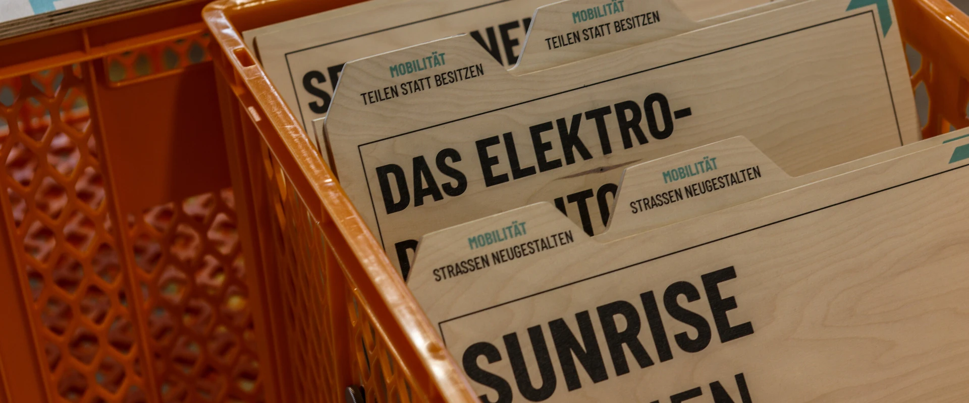 Infotafeln &uuml;ber Best Practice Beispielen in der nachhaltigen Stadtentwicklung.